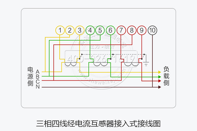 三相四线电表接线图